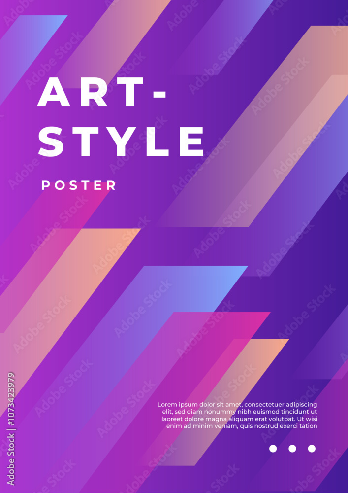 Vibrant Abstract Poster with Colorful Modern Shapes Vibrant Abstract Poster with Colorful Modern Shapes