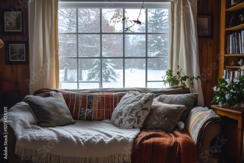 Cozy Living Room Couch with...