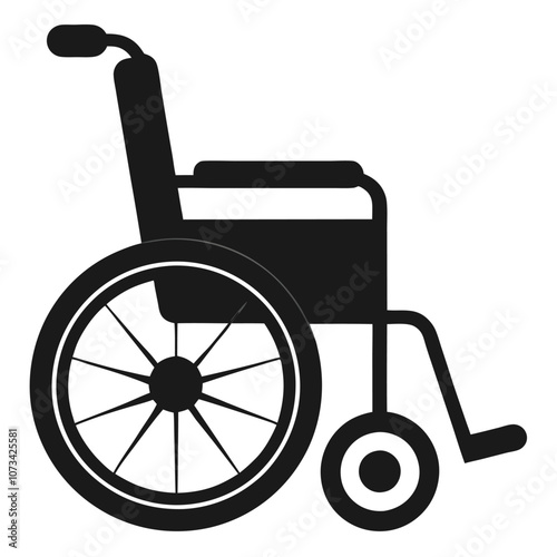 wheelchair Icon Silhouette Transparent Background Clip art. vector illustration