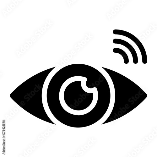 motion sensor glyph icon