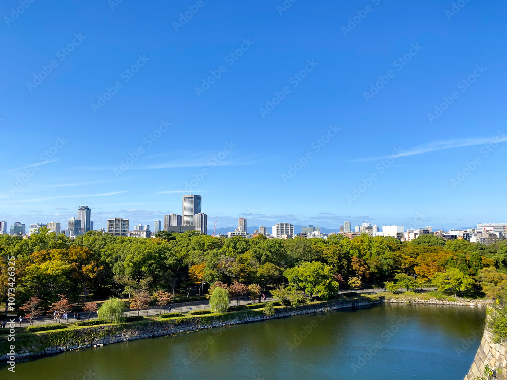 view of the city, Osaka, Japan view of the city, Osaka, Japan