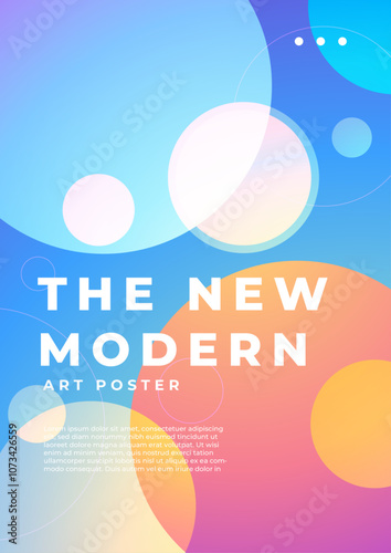 Colorful Abstract Art Posters With Modern Geometric Design. Vibrant abstract posters geometric shapes modern design. Perfect for creative spaces, showcasing colorful artistic patterns and style