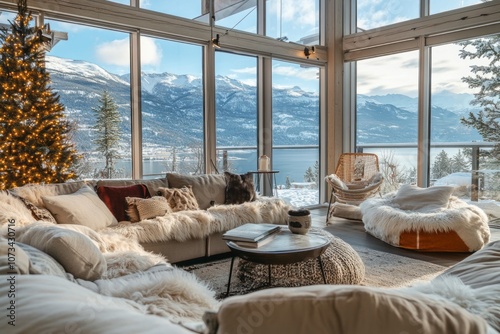 Cozy living room with a stu...