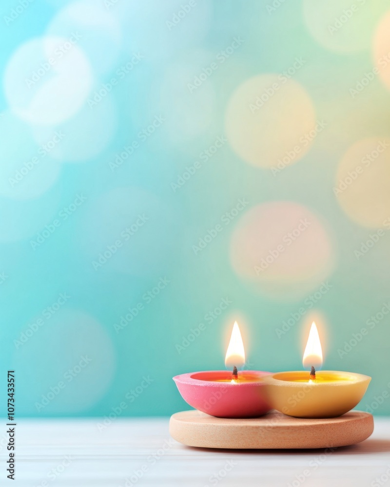 Vibrant Diwali Diya Lamp Shining Joyfully Amid Colorful Bokeh Lights This Festive Season Vibrant Diwali Diya Lamp Shining Joyfully Amid Colorful Bokeh Lights This Festive Season