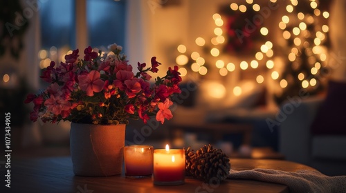 A Cozy Still Life with Pink...