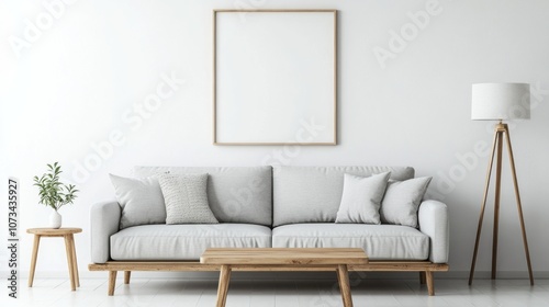 Minimalist Living Room with...