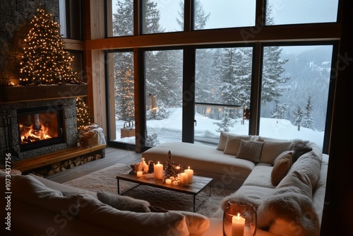 Cozy Winter Living Room wit...