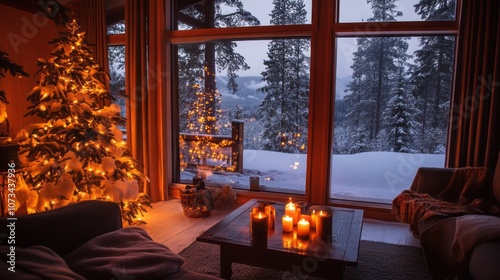 Cozy Cabin Interior with Ch...