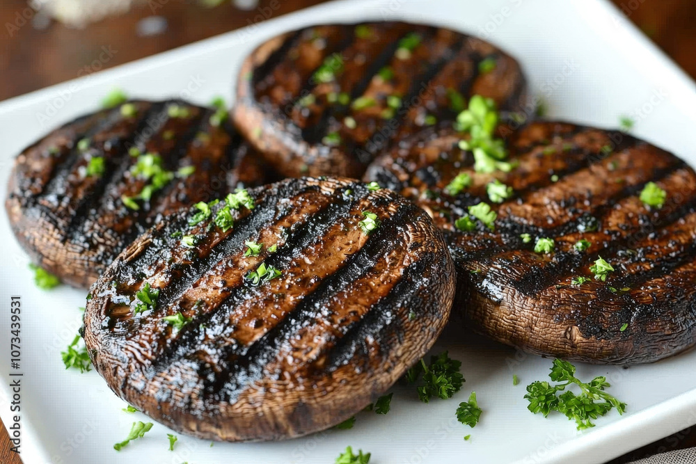 Grilled Portobello Mushrooms with Herbs Grilled Portobello Mushrooms with Herbs