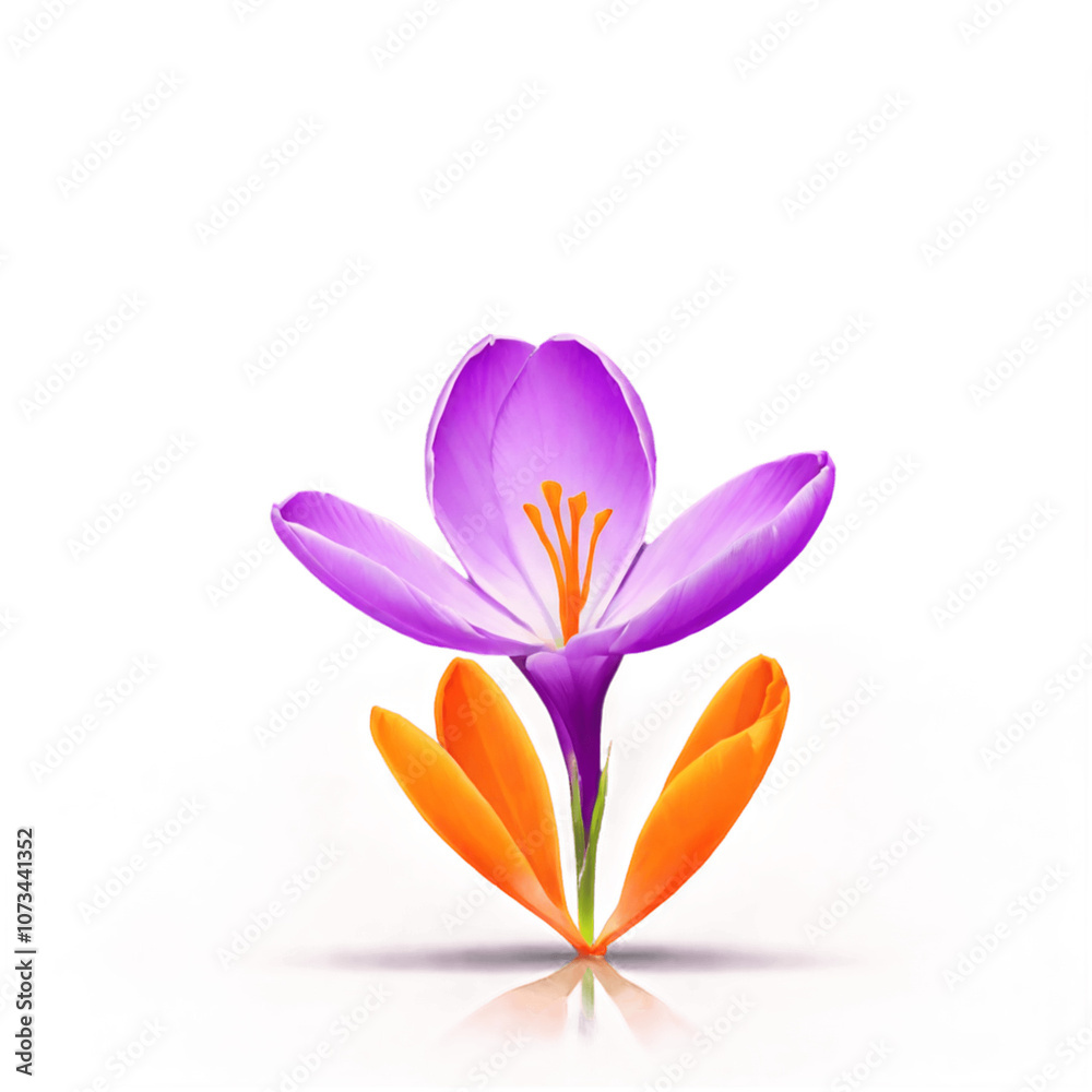 Elegant Saffron Crocus in Minimalist Style Elegant Saffron Crocus in Minimalist Style