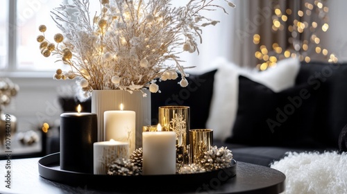 Candles and Decor on a Coff...