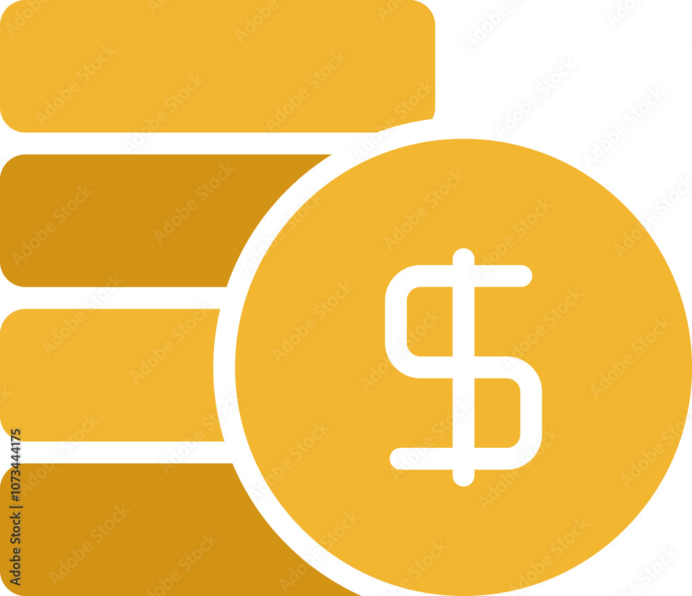 Pile of Dollar Coins Icon
