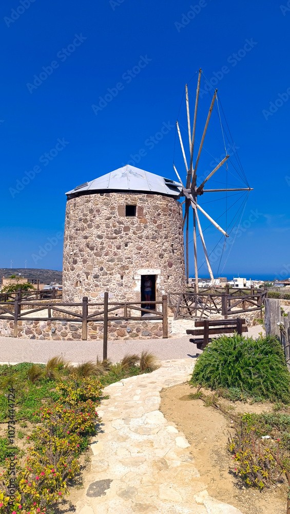 greek windmill on kos island
