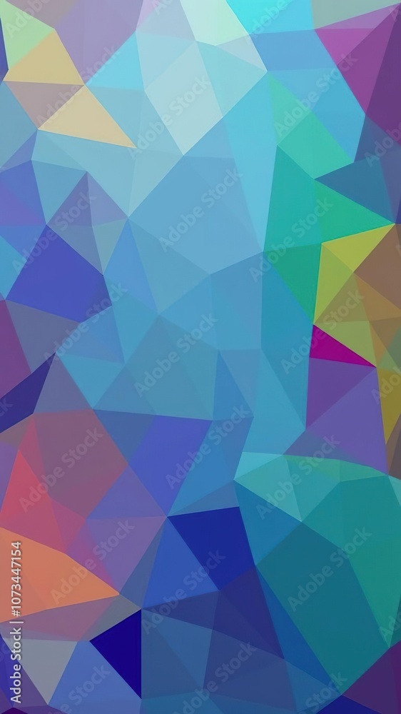 Fototapeta premium Geometric shapes in vibrant colors forming an abstract vector background, graphic, pattern
