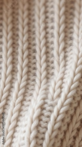 Close-up of soft and cozy knitted fabric texture, craft, material