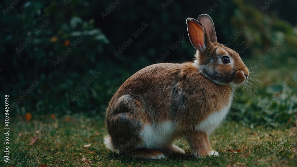 Fototapeta premium rabbit, animal, bunny, isolated, mammal, pets, fluffy, pet, fur, easter, white, small, hare, domestic, brown, cute, baby, furry, farm, grey, animals, ears, young, one, rodent