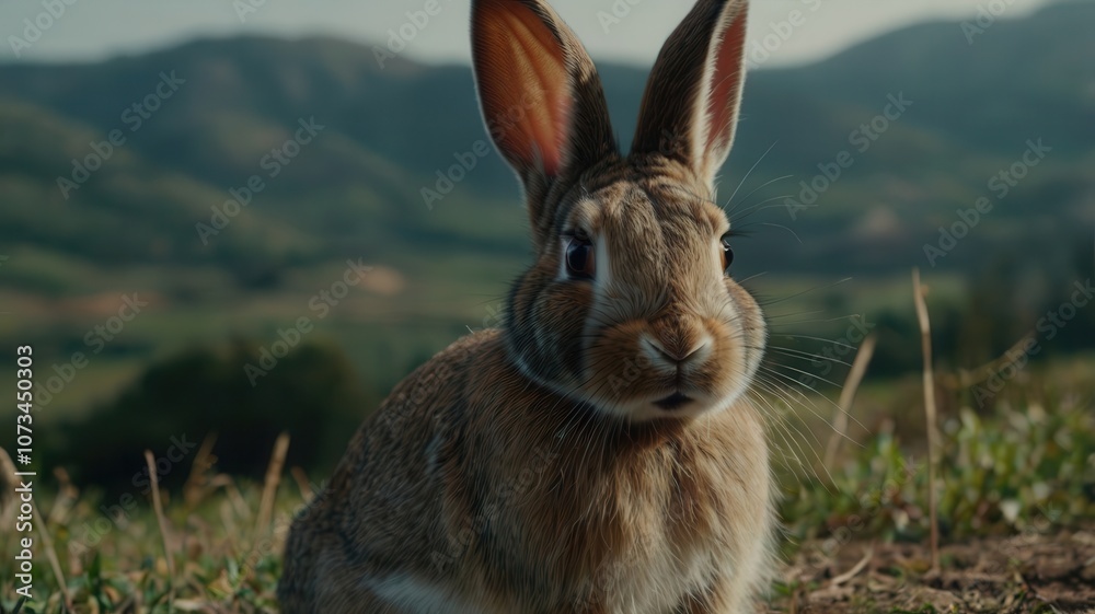 Fototapeta premium rabbit, animal, bunny, isolated, mammal, pets, fluffy, pet, fur, easter, white, small, hare, domestic, brown, cute, baby, furry, farm, grey, animals, ears, young, one, rodent