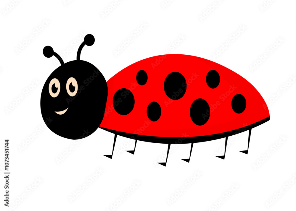 Obraz premium vector dodle cute hand drawn ladybug