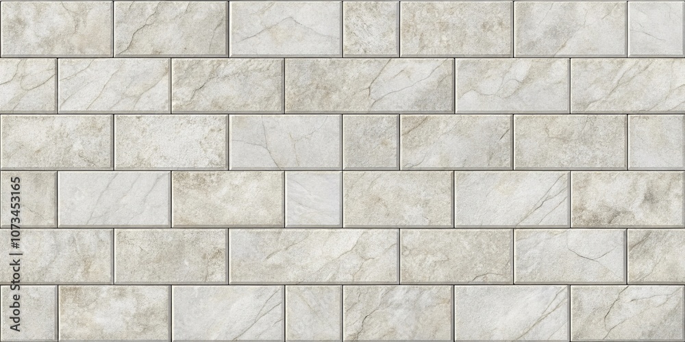 Fototapeta premium A Seamless Pattern of Interlocking Grey Stone Tiles with Subtle Veining