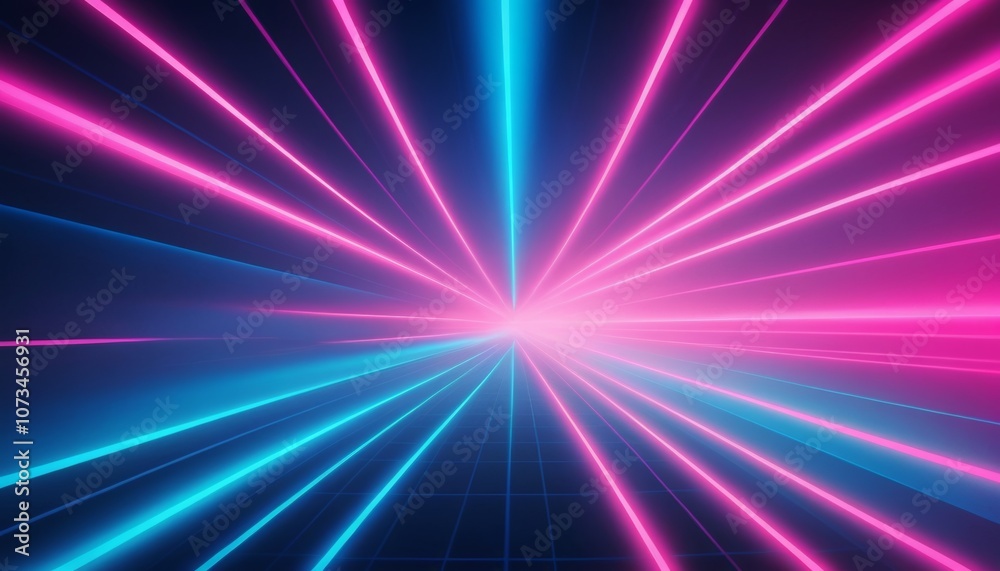 Vaporwave lights background with neon beams, vibrant and futuristic Vaporwave lights background with neon beams, vibrant and futuristic