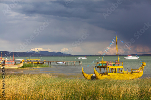 Boat on Titicaca photo