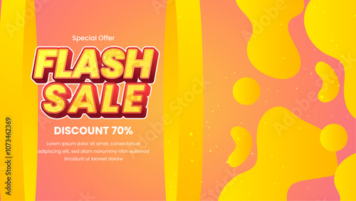 Vibrant Flash Sale Background Advertisement With 70 percent Discount Offer