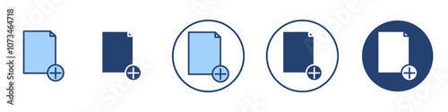 Add document icon Thin line art isolated