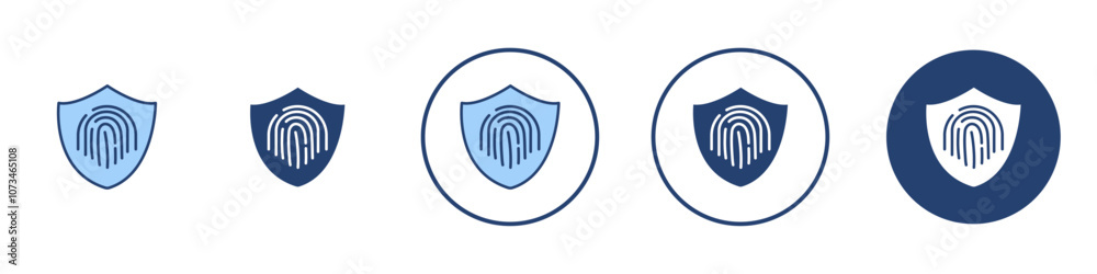 Biometric security icon Thin line art isolated Biometric security icon Thin line art isolated