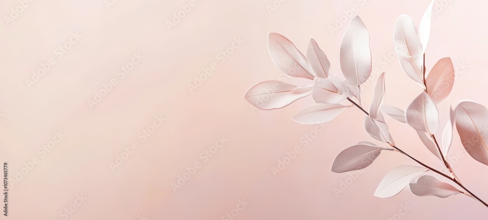 Naklejka premium A minimalistic advertising banner with a soft pastel background and simple, elegant typography promoting a health or wellness product, conveying calm and relaxation