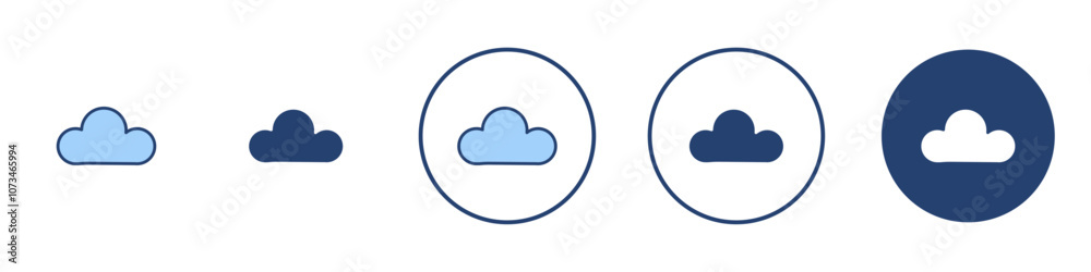 Cloud icon Thin line art isolated Cloud icon Thin line art isolated