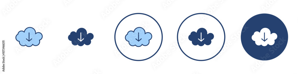 Cloud upload icon Thin line art isolated Cloud upload icon Thin line art isolated