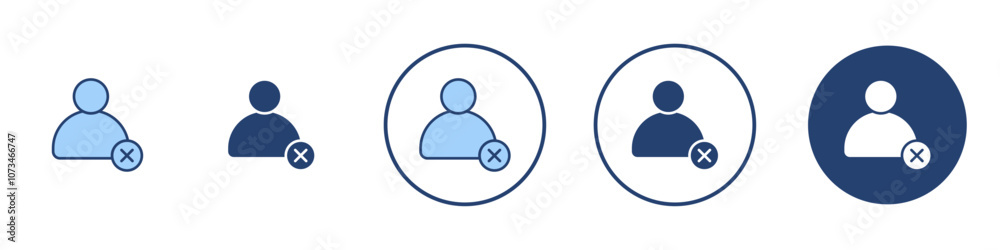 Delete user icon Thin line art isolated Delete user icon Thin line art isolated