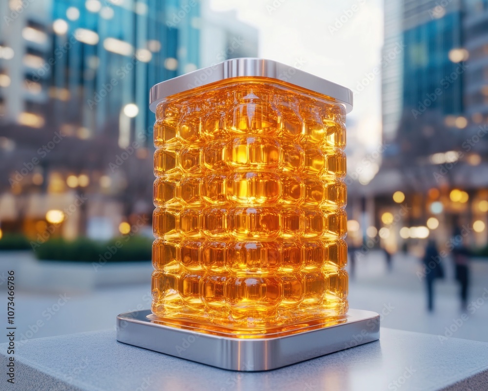 Artisan Honeycomb with Pure Honey, Sunlit, Natural, Fresh, Golden Texture, Perfect for Breakfast, Snacks, and Gifts