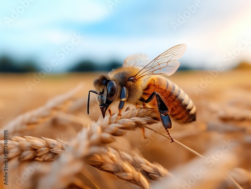 Beekeeper Harvesting Honey in a Wild Meadow, Close-Up of Golden Honeycomb and Raw Texture, Pure Beekeeping Harvest