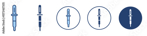 Dropper pipette Icon Thin line art isolated