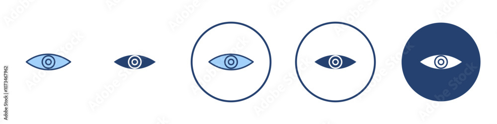 Eye icon Thin line art isolated Eye icon Thin line art isolated