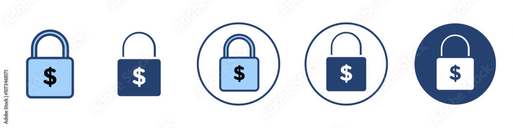 Fixed price icon Thin line art isolated Fixed price icon Thin line art isolated
