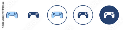 Gamepad icon Thin line art isolated