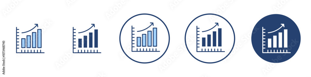 Growth Chart icon Thin line art isolated Growth Chart icon Thin line art isolated