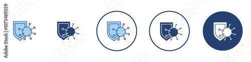 immunity icon Thin line art isolated