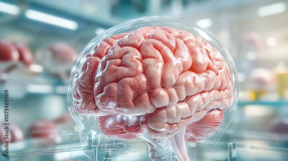 Futuristic Medical Visualization Holographic Display of Human Anatomy, Explore the Intricate Details of the Brain, Heart, Lungs, and Other Organs in Stunning 3D