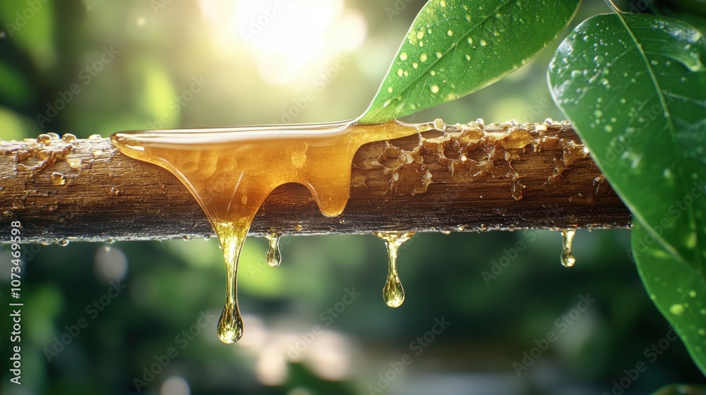 Golden Honey Dripping from Comb in Sunlight, Pure, Natural, Raw, Artisan Honeycomb, Delicious, Sweet, Healthy, Organic, Local, Beeswax, Beekeeping, Honeycomb Texture, Honey Dripping, Golden Nectar