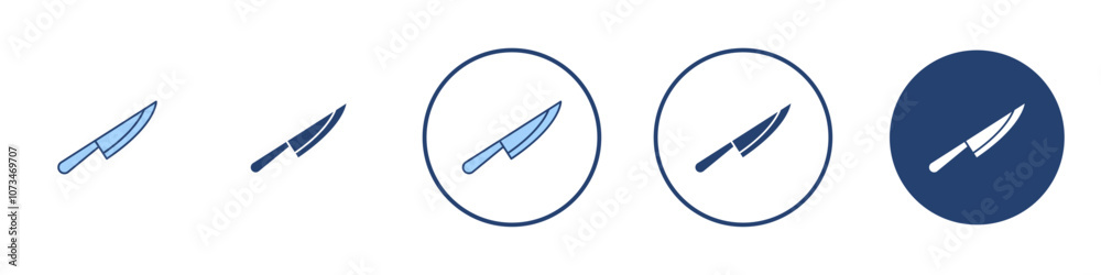 knife icon Thin line art isolated knife icon Thin line art isolated