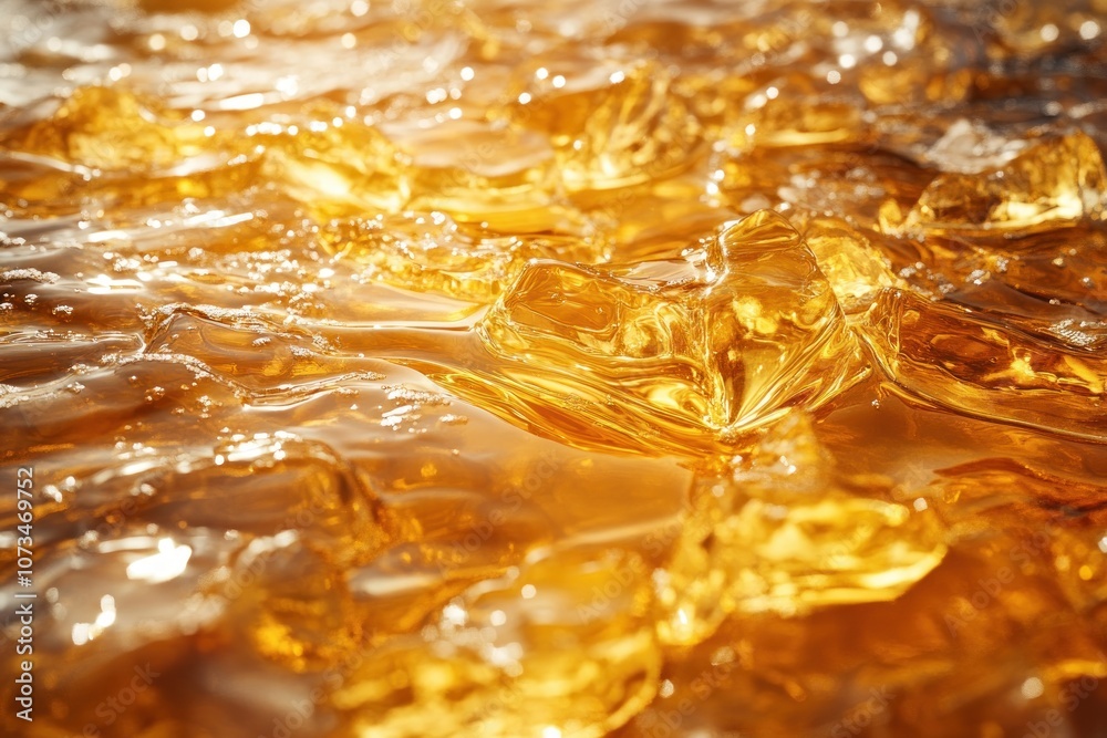 Golden Honey Flowing in Sunlight A Close-Up View of Pure, Natural Honey Texture with Rich, Viscous Consistency, Organic, Raw, Unfiltered, Sweetness, Golden Harvest, Honeycomb, Beekeeping, Honeycomb