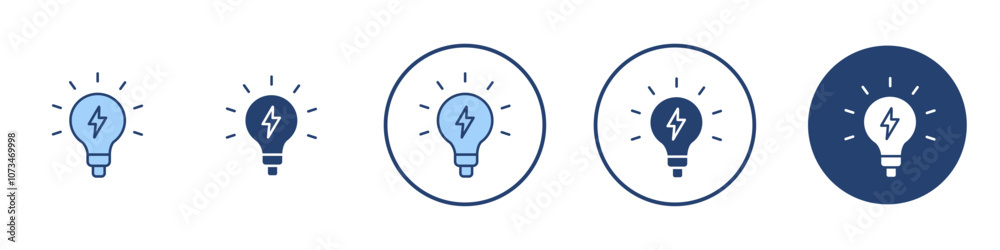 Lightbulb icon Thin line art isolated Lightbulb icon Thin line art isolated