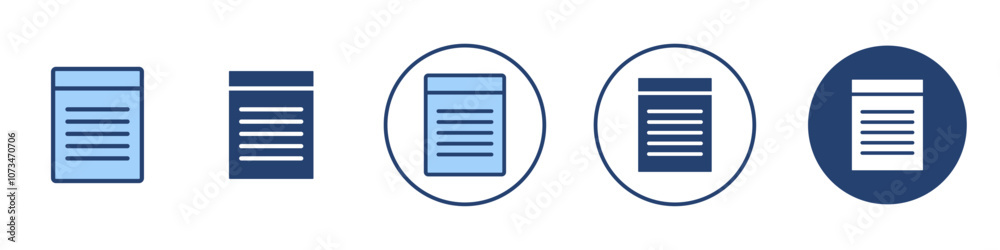 Notepad icon Thin line art isolated Notepad icon Thin line art isolated