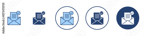 Newsletter icon Thin line art isolated