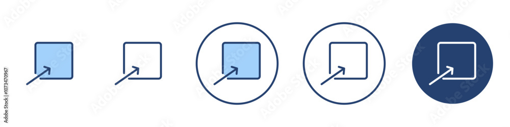 Open icon Thin line art isolated Open icon Thin line art isolated