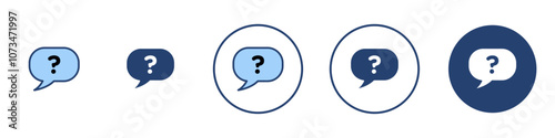 Question Icon Thin line art isolated