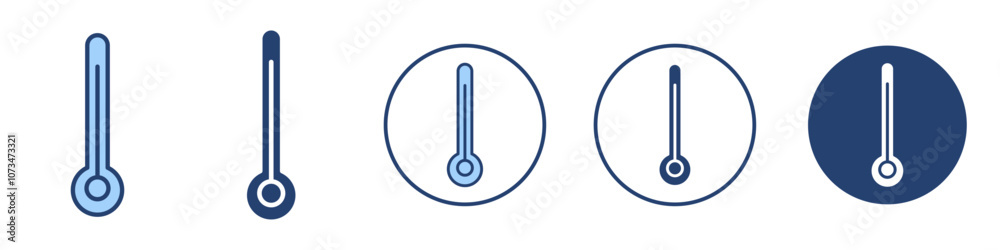 Temperature icon Thin line art isolated